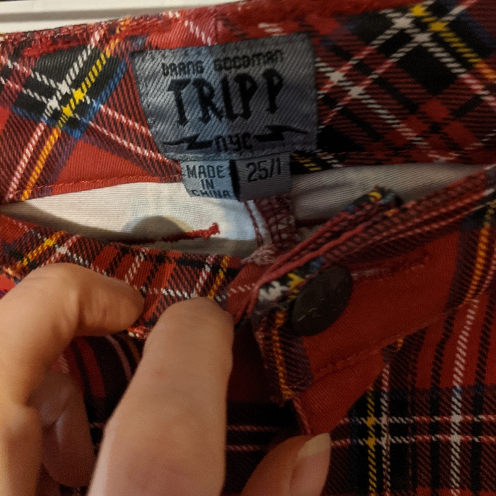Red Plaid Pants From Tripp NYC - Picture 5 of 7